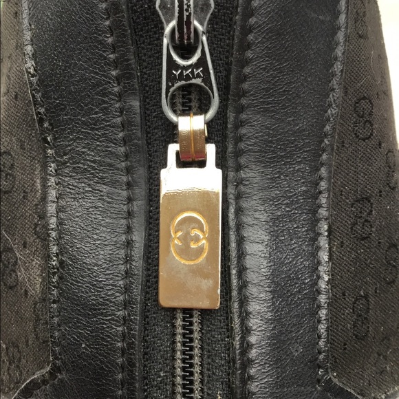 Vintage Gucci Boston Bag Web Black w/ Dust Bag - Picture 10 of 16